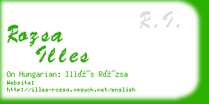 rozsa illes business card